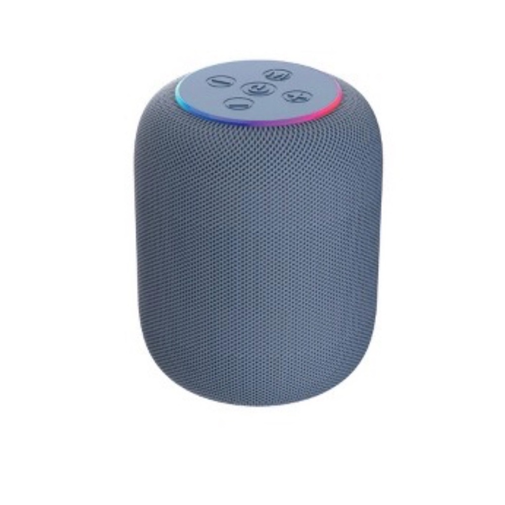 Blue‎ LED Fabric Bluetooth Home Speaker 10W Wireless Portable NIB LED Light Ring